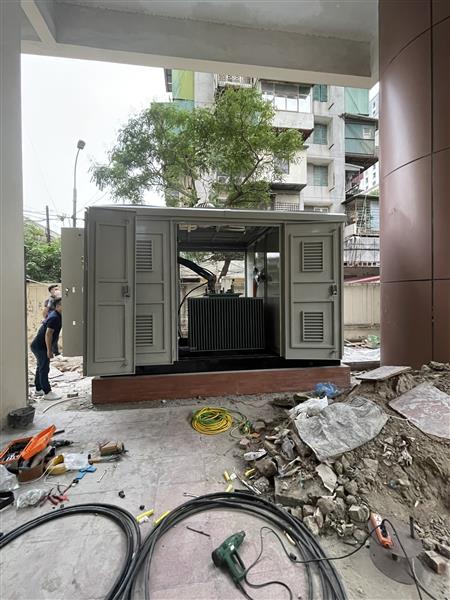 Thi công tủ trạm biến áp tại chi cục thuế Hai Bà Trưng